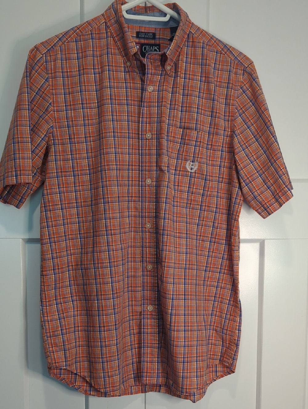 Chaps Blue And Orange Button Down Shirt Size S